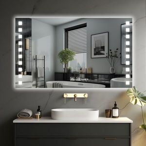 IREDA Kúpeľňové zrkadlo s LED osvetlením, 90 x 70 cm vyobraziť