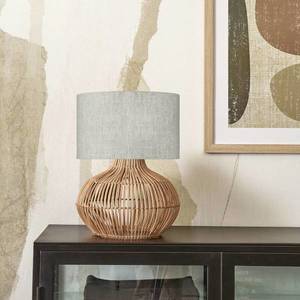 Good & Mojo GOOD & MOJO Kalahari stolová lampa 32cm ľan svetlá vyobraziť