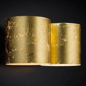 Metallux Dvoj-plameňové svietidlo Brick s lístkovým zlatom vyobraziť