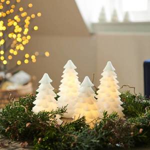 Sirius LED dekoratívne svetlo Carla, biely voskový stromček 16cm vyobraziť