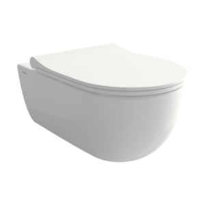 BOCCHI V-Tondo - WC závesné 545x360 mm, Rimless + slim sedátko, Soft Close - SET, biela lesklá vyobraziť