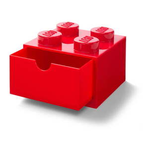 Červený stolový box so zásuvkou LEGO®, 15 x 16 cm vyobraziť
