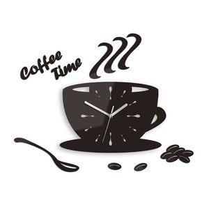 Moderné nástenné hodiny Cup Clock (nalepovacie hodiny na stenu) vyobraziť