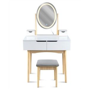 ArtJum Toaletný stolík WERRY s oválnym LED zrkadlom vyobraziť