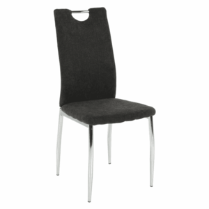 Jedálenská stolička, hnedosivá látka/chróm, OLIVA NEW vyobraziť
