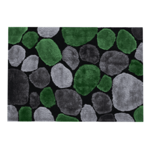 Koberec, zelená/sivá/čierna, 80x150, PEBBLE TYP 1 vyobraziť
