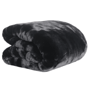 Kožušinová deka, čierna, 150x170, RABITA TYP 1 vyobraziť