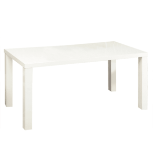 Jedálenský stôl rozkladací, biela vysoký lesk HG, 140-180x80 cm, ASPER NEW TYP 1 vyobraziť