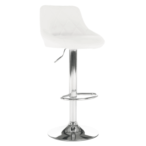 Barová stolička, biela ekokoža/chrómová, MARID vyobraziť