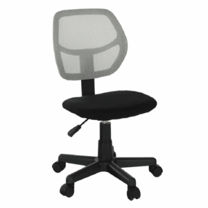 Otočná stolička, sivá/čierna, MESH vyobraziť