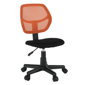 Otočná stolička, oranžová/čierna, MESH vyobraziť