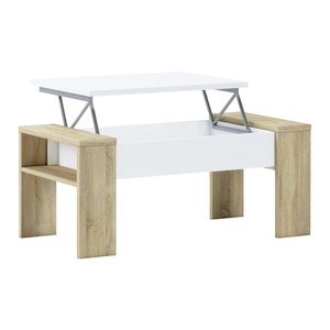 Konferenčný stolík, dub sonoma/biela, PULA vyobraziť