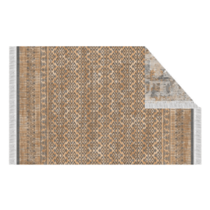 Obojstranný koberec, vzor/hnedá, 80x150, MADALA vyobraziť