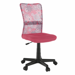 Otočná stolička, ružová/vzor/čierna, GOFY vyobraziť