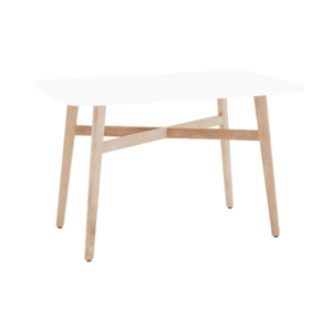 Jedálenský stôl, biela/prírodná, 120x80 cm, CYRUS 2 NEW vyobraziť