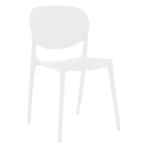 Stohovateľná stolička, biela, FEDRA vyobraziť