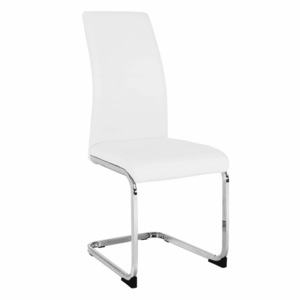 Jedálenská stolička, biela/chróm, VATENA vyobraziť