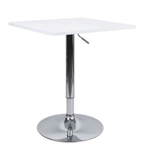 Barový stôl s nastaviteľnou výškou, biela, 60x70-91 cm, FLORIAN 2 NEW vyobraziť