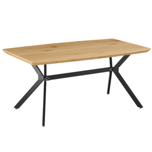 Jedálenský stôl, dub/čierna, 160x90 cm, MEDITER vyobraziť