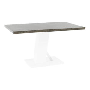 Jedálenský stôl, betón/biela matná, 138x90 cm, BOLAST vyobraziť