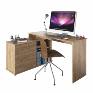 Univerzálny rohový PC stôl, dub artisan, TERINO vyobraziť