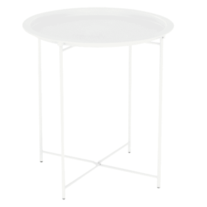 Príručný stolík s odnímateľnou táckou, biela, RENDER vyobraziť