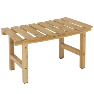 Príručný stolík k vírivke v tvare oblúka, prírodný bambus, VIREO TYP 3 vyobraziť