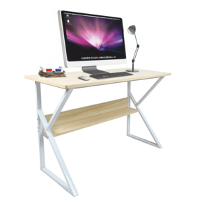 Písací stôl s policou, dub prírodný/biela, TARCAL 80 vyobraziť