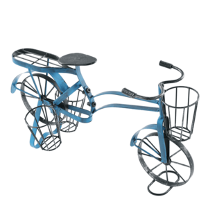 Retro kvetináč v tvare bicykla, čierna/modrá, ALBO vyobraziť