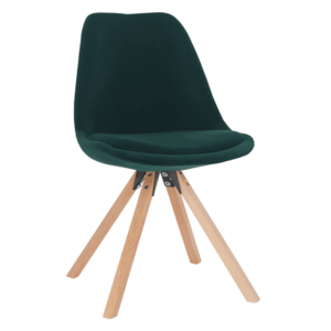 KONDELA Sabra jedálenská stolička smaragdová (Velvet) / buk vyobraziť