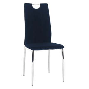 Jedálenská stolička, modrá Velvet látka/chróm, OLIVA NEW vyobraziť