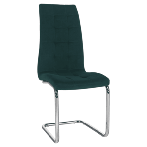 Jedálenská stolička, smaragdová Velvet látka/chróm, SALOMA NEW vyobraziť