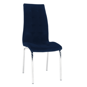 Jedálenská stolička, modrá Velvet látka/chróm, GERDA NEW vyobraziť