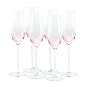 Poháre na šampanské, set 6 ks, 280 ml, ružová, CELESTE TYP 1 vyobraziť