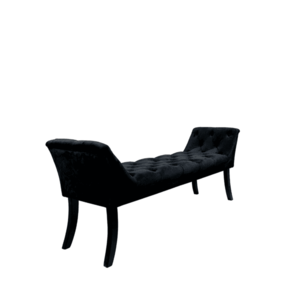 Dizajnová lavica, čierna Velvet látka/kaučukové drevo, 160 cm, HEMY TYP 1 vyobraziť