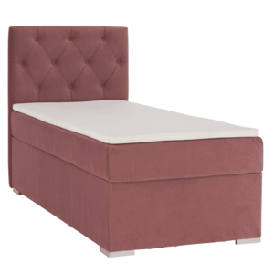 Boxspringová posteľ, jednolôžko, staroružová, 90x200, ľavá, ESHLY vyobraziť