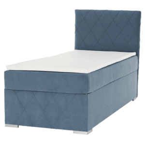 Boxspringová posteľ, jednolôžko, modrá, 90x200, pravá, PAXTON vyobraziť