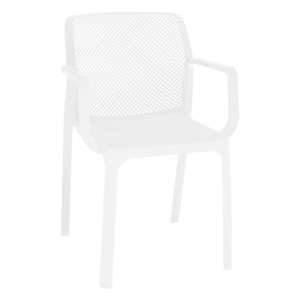 Stohovateľná stolička, biela/plast, FRENIA vyobraziť