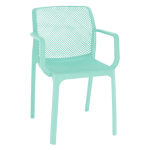 Stohovateľná stolička, mentolová/plast, FRENIA vyobraziť
