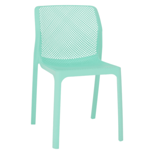 Stohovateľná stolička, mentolová/plast, LARKA vyobraziť