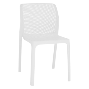 Stohovateľná stolička, biela/plast, LARKA vyobraziť