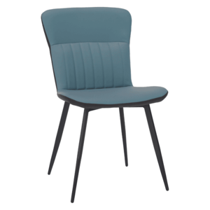 Jedálenská stolička, ekokoža, modrá/hnedá, KLARISA vyobraziť