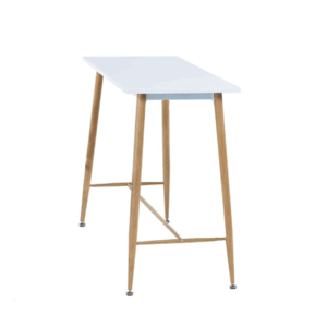 Barový stôl, biela/buk, 110x50 cm, DORTON vyobraziť