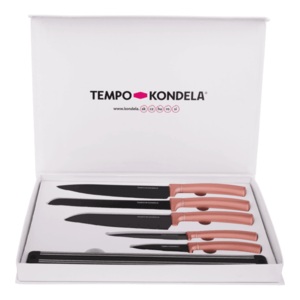 TEMPO-KONDELA-LONAN, sada nožov s magnetickým držiakom, 6 ks, rose gold vyobraziť