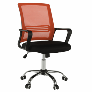 Kancelárska stolička, sieťovina oranžová/látka čierna, APOLO NEW vyobraziť