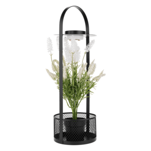 Dekoračný stojan s kvetináčom, LED osvetlenie, 50, 3 cm, s umelou kvetinou, VELOM TYP 1 vyobraziť