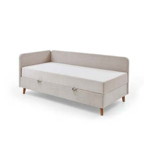Béžová čalúnená jednolôžková posteľ s úložným priestorom 90x200 cm Cabana – Meise Möbel vyobraziť