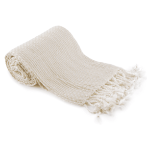 TEMPO-KONDELA TAVAU, pletená deka so strapcami, béžová/vzor, 150x200 cm vyobraziť