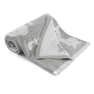 TEMPO-KONDELA ANEYO, obojstranná bavlnená deka, sivá/biela, 80x100 cm vyobraziť