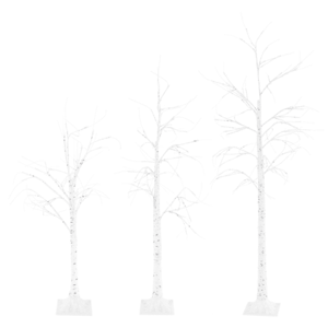 TEMPO-KONDELA INGEBORGA, LED vianočné stromčeky, set 3 ks, breza vyobraziť